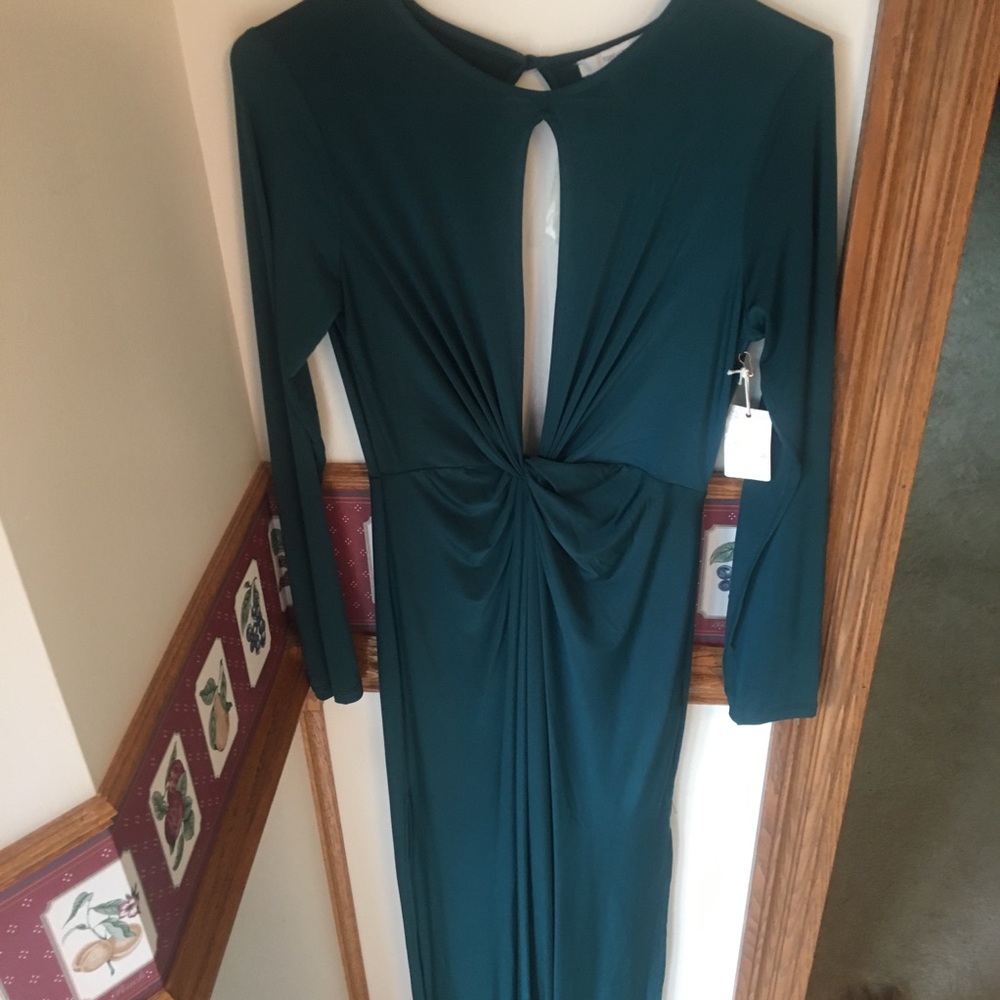 Floor Length Formal Teal Dress